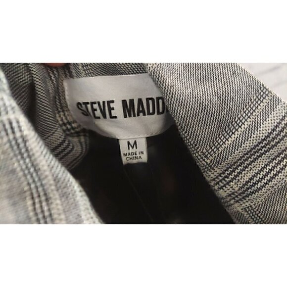Steve Madden Nika Blazer Gray Plaid/NWT, Size M - Picture 4 of 6